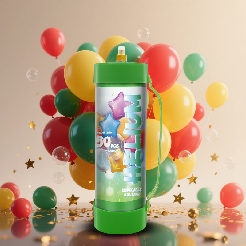 Disposable 3.3L Helium Gas Tank Steel Cylinder for Balloon Festival Use